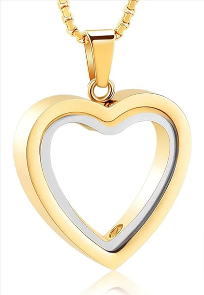 Heartfelt Remembrance: Stainless Steel Heart-Shaped Cremation Pendant